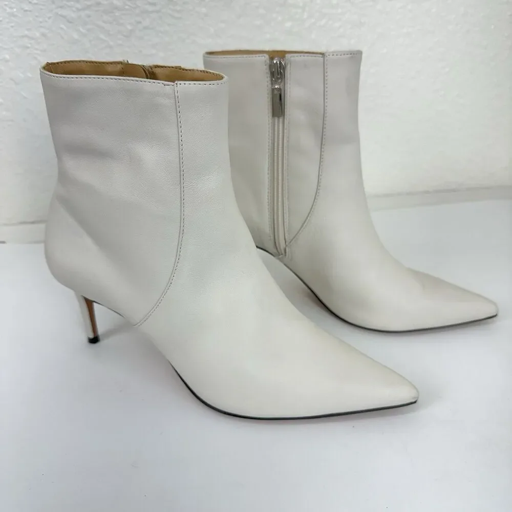 SCHUTZ Women's Bette Booties Eggshell Off White 8.5B US Capsule Money